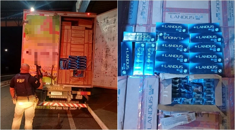 PRF apreende cerca de 200 mil maços de cigarros contrabandeados no Norte do Piauí