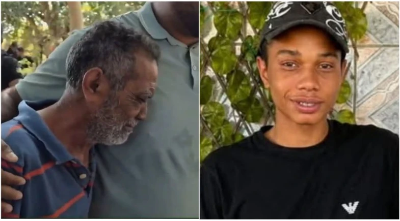 Pai se desespera ao reconhecer filho de 19 anos encontrado enterrado em cova às margens do Rio Poti