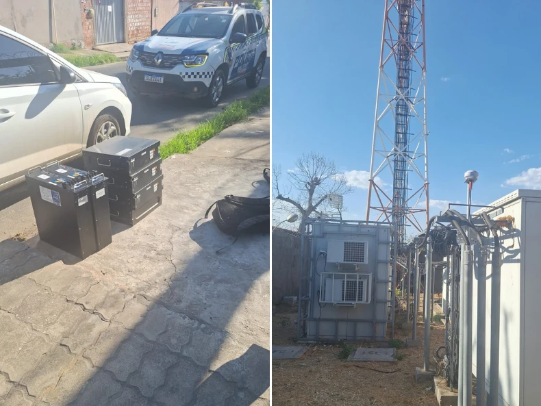 Homem é preso com baterias furtadas de torre de telefonia avaliadas em R$ 42 mil em Teresina