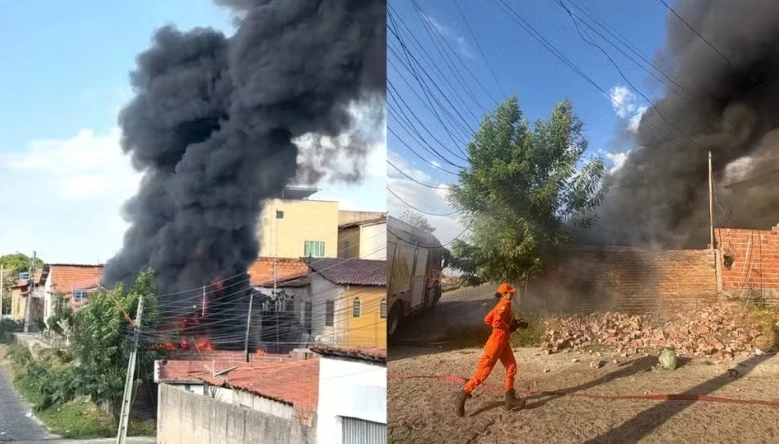 Incêndio atinge oficina de geladeiras na zona Sul de Teresina; cachorro é resgatado com vida pelos bombeiros